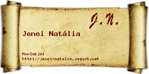 Jenei Natália névjegykártya